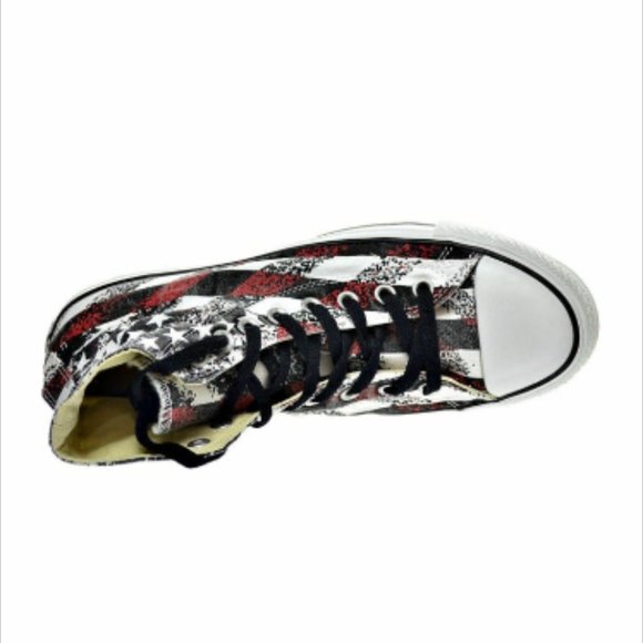 Chuck Taylor CT HI All Stars Stripes Flag Size Men 4  Women 6 - Picture 2 of 12